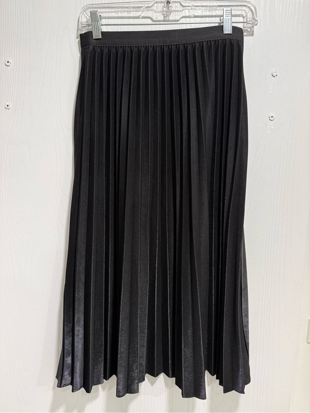 SHEIN Black Pleated Midi Skirt